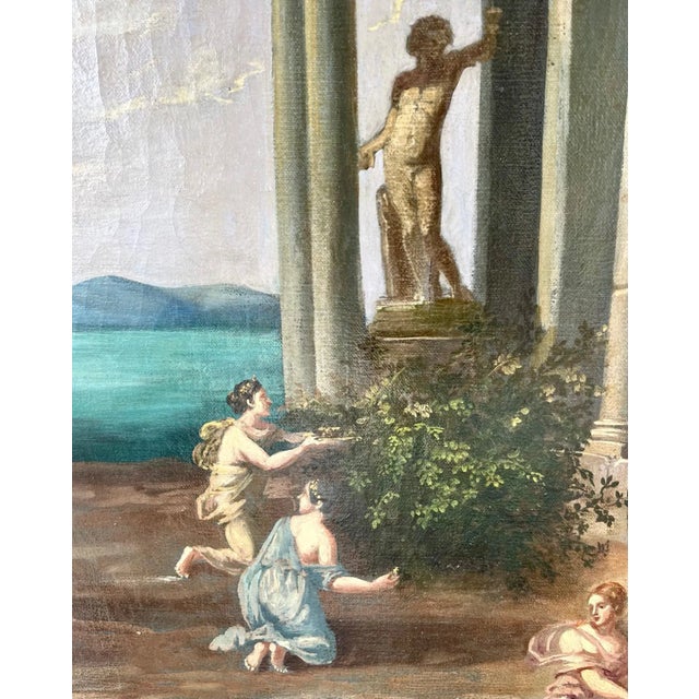 Architectural Capriccio of Roman Ancient Ruins With Figures. For Sale - Image 4 of 13