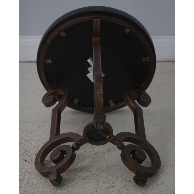 Tessellated Marble Stone Top Iron Base Side Table For Sale - Image 12 of 13