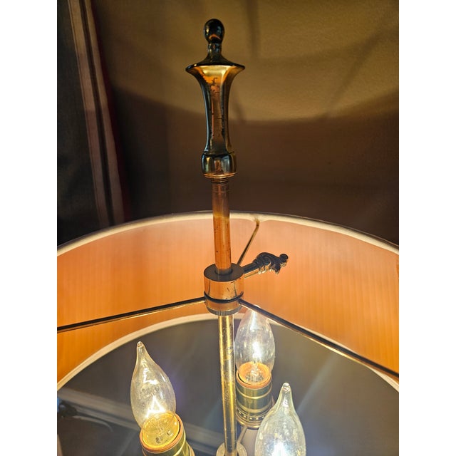 Late 20th Century Brass Stiffel Bouillotte 3 Candle Lamp For Sale In Indianapolis - Image 6 of 10