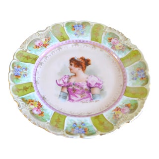 Early 20th Century French Porcelain Portrait Plate Madame Sans-Gene For Sale
