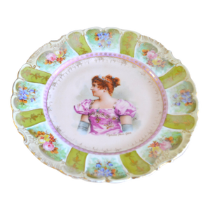 Early 20th Century French Porcelain Portrait Plate Madame Sans-Gene