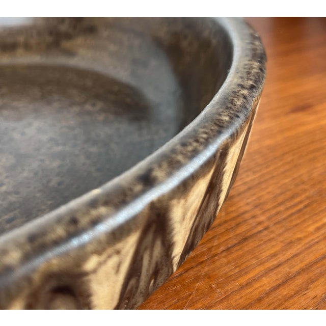 1960s Large Mid-Century Modern Danish Studio Pottery Bowl from Lovemose, 1960s For Sale - Image 5 of 17