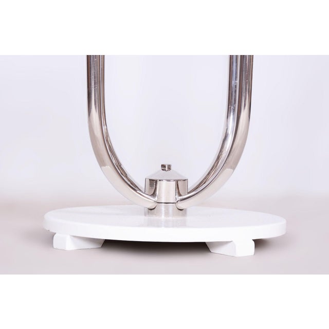 Bauhaus Flower Stand in Chrome-Plated Steel from Vichr a Spol, Czechia, 1930s For Sale - Image 4 of 9