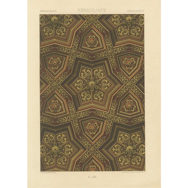 Paper Renaissance Ceiling Design, 1869, Paper For Sale - Image 7 of 10