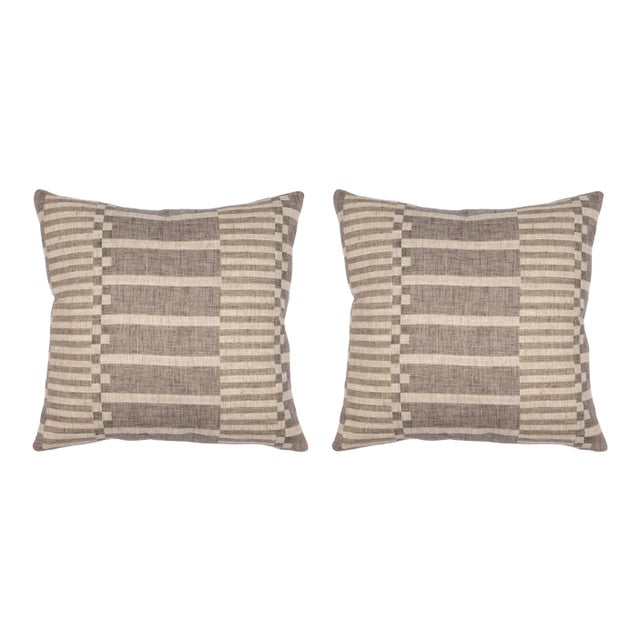 Kingston Graphite 22x22 Pillow, A Pair For Sale