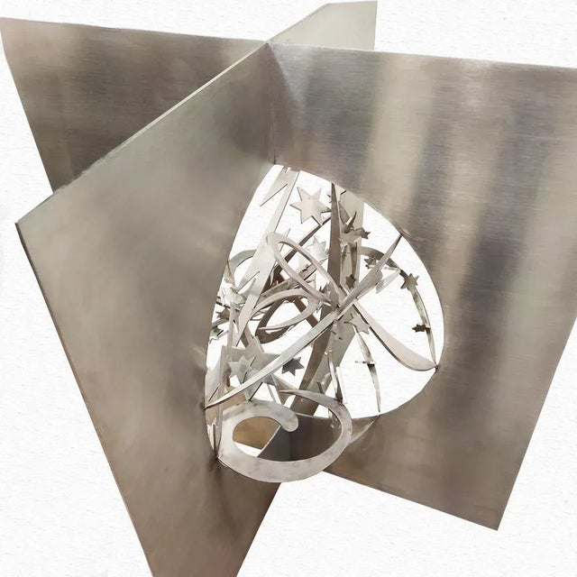 Galaxy 2 Steel Sculpture by Angelo Rinaldi, 2010 For Sale - Image 6 of 12