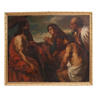 Flemish Artist, Christ Forgiving Penitent Sinners, 1860, Oil on Canvas For Sale