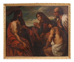 Flemish Artist, Christ Forgiving Penitent Sinners, 1860, Oil on Canvas
