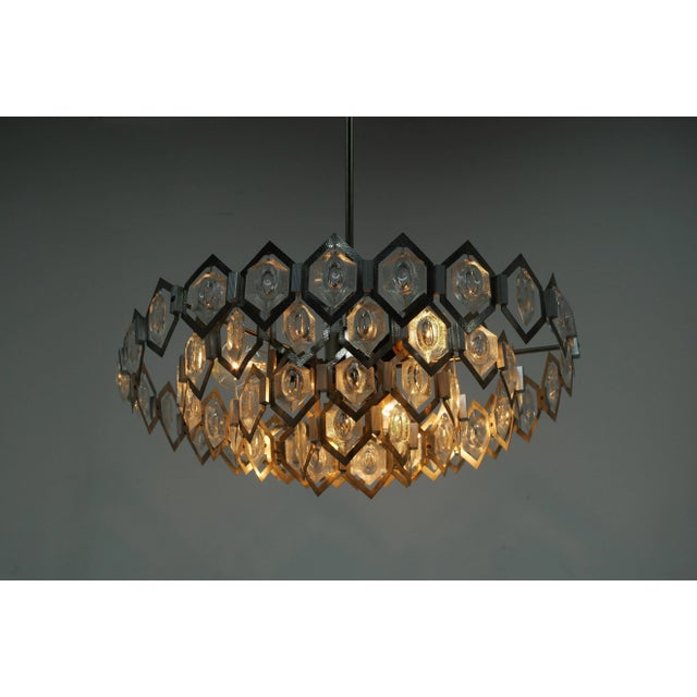 Mid-Century Chandelier attributed to Bejvl for Kamenicky Senov, 1960s For Sale - Image 4 of 11