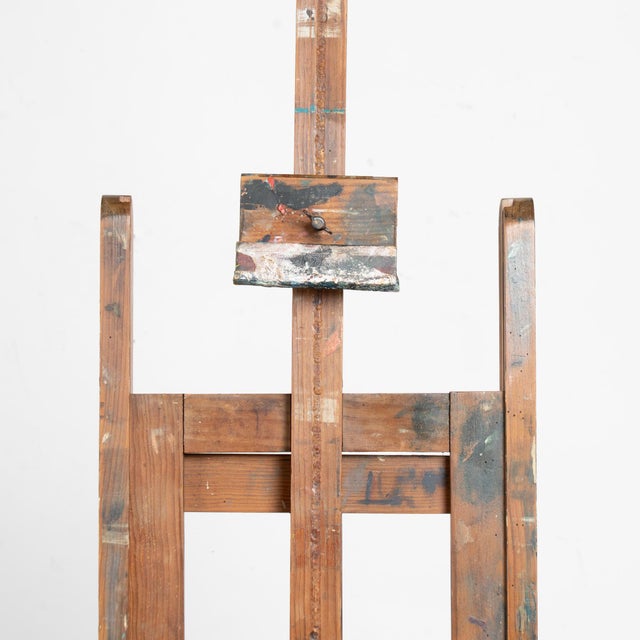 Rustic Late 19th Century Antique Wood Painter's Easel For Sale - Image 3 of 14