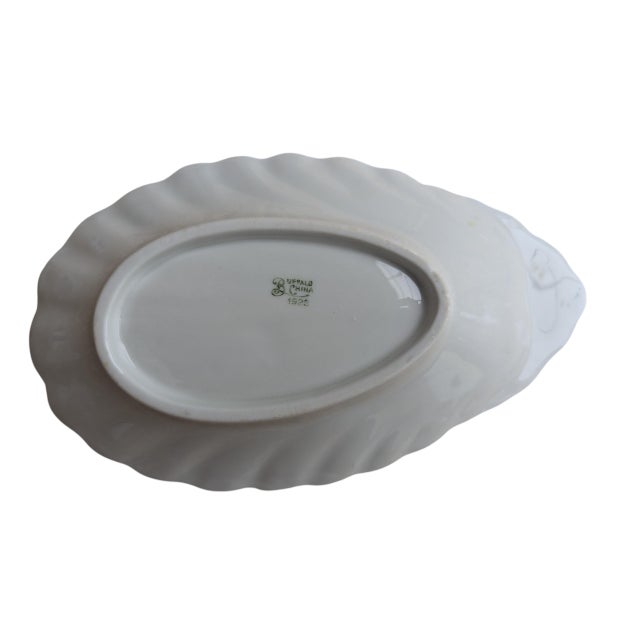 Vintage Hand Painted Seashell Shaped Porcelain Dish For Sale In Charlotte - Image 6 of 11
