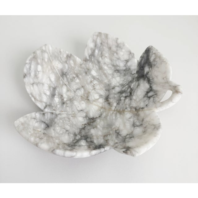 Contemporary 1950s Italian Alabaster Leaf Bowl For Sale - Image 3 of 12