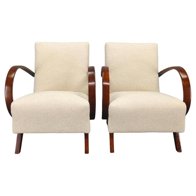 Art Deco Armchairs by J. Halabala, 1940s, Set of 2 For Sale - Image 9 of 9
