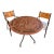 Unique Vintage Iron Bistro Patio Set For Sale