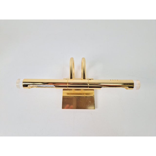 Regency Brass Acrylic Cabinet Lamp by Lumina, 1980s, Set of 3 For Sale - Image 4 of 18