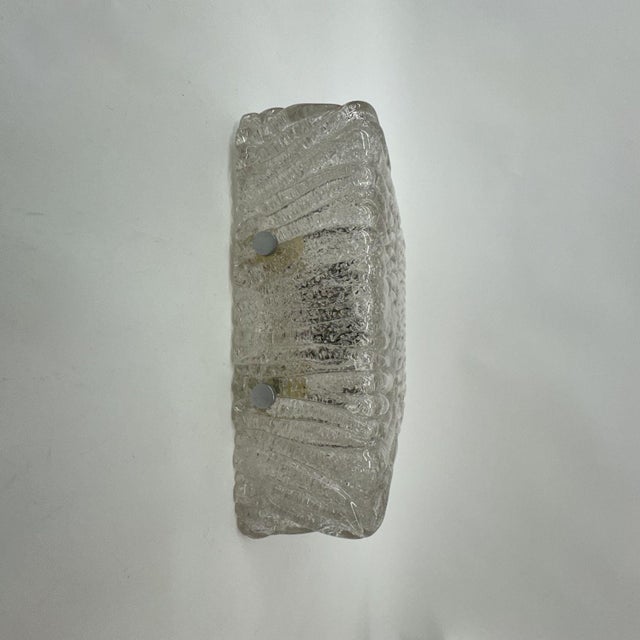 Iced Murano Glass Ceiling Lamp, 1970s For Sale - Image 9 of 13