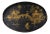 Vintage Black and Gold Chinoiserie Lacquerware Serving Tray For Sale