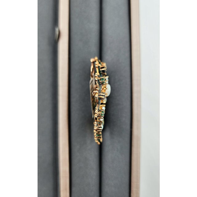 1940s 1940s 3.25 Ct Peacock Brooch For Sale - Image 5 of 9