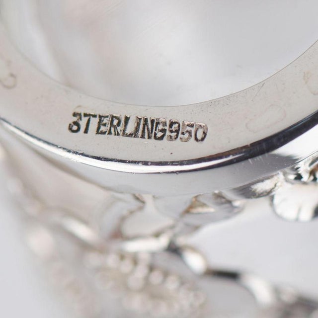 Liqueur Set with Pierced Sterling Silver Overlay, Set of 14 For Sale - Image 5 of 12