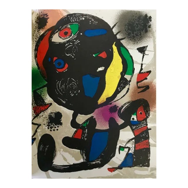 Joan Miro Original Lithograph V4-5 Mourlot 1981 For Sale