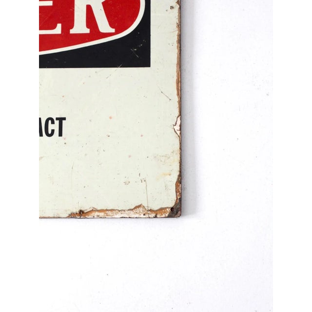 Vintage Metal Danger Sign For Sale - Image 4 of 9