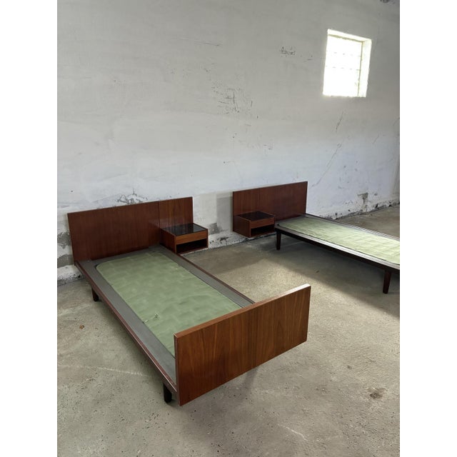 Teak Queensize Bed by Hans J Wegner from Getama, 1960s, Set of 2 For Sale - Image 12 of 13