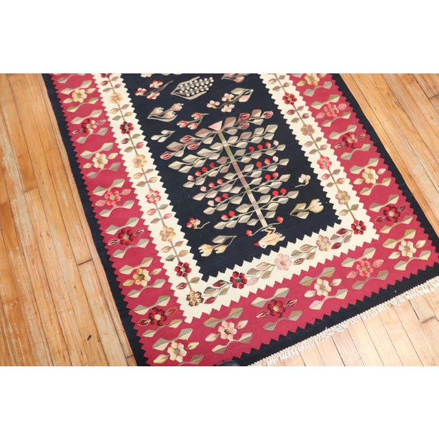 Mid-Century Modern Early 20th Century Zabihi Collection Bessarabian Kilim - 3'7" x 6'10" For Sale - Image 3 of 6