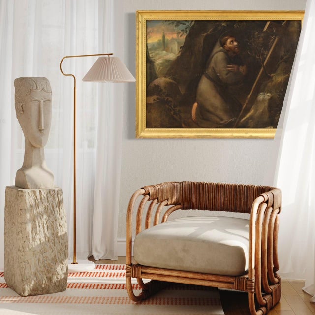 Italian Artist, Saint Francis, 1720, Oil on Canvas, Framed For Sale - Image 4 of 16