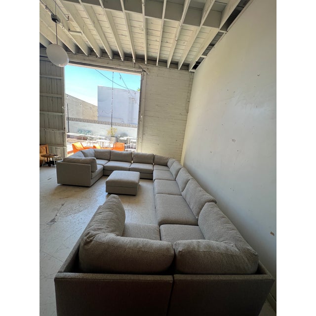 Mid-Century Modern Newly Upholstered Mid Century Modern Modular Rectangular Sectional For Sale - Image 3 of 5