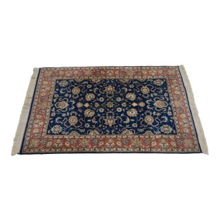 F68094: Vintage Quality Approx. 4x6 Blue Field Oriental Area Rug For Sale