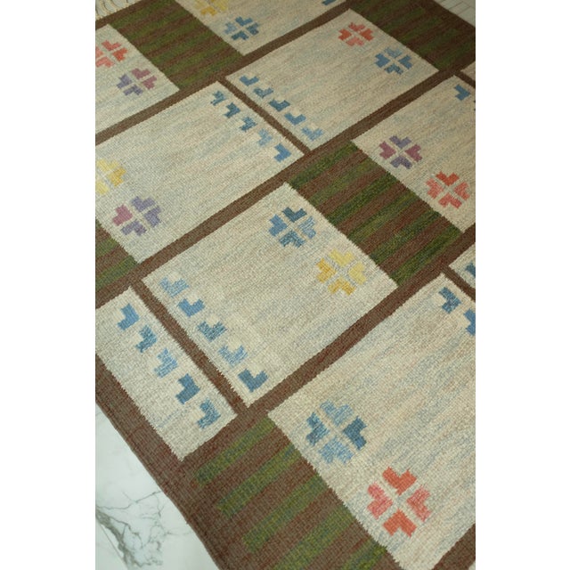 Vintage Kilim Rug Designed by Alice Wallebäck For Sale - Image 9 of 9