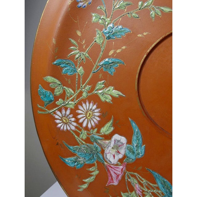 Large Antique Japanese Clay Dish, 1890s For Sale - Image 10 of 16