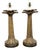 Late 20th Century Pair of British Colonial Style Bronze Palm Tree Lamps with Carved Tribal Motifs For Sale