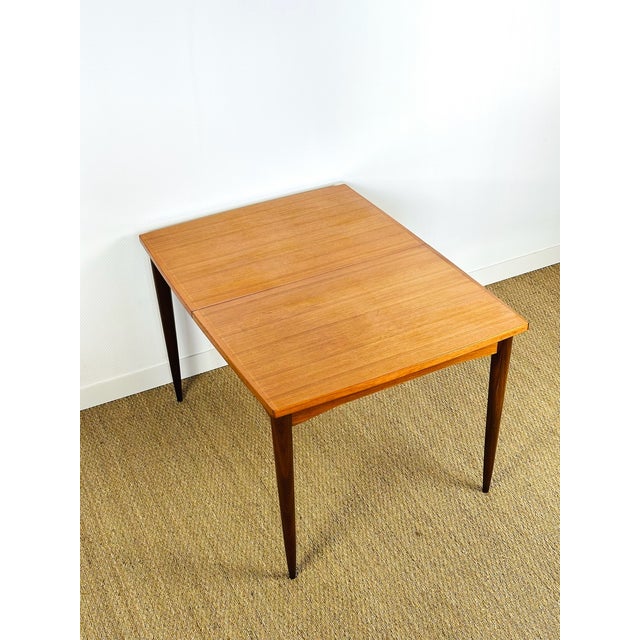 Mid-Century Modern Vintage Scandinavian Extendable Teak Dining Table, 1960 For Sale - Image 3 of 18