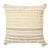 Boho Chic Style Modern Wool and Cotton Pillow in Beige For Sale