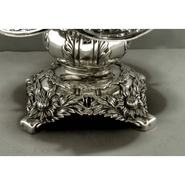 Victorian Late 19th Century Tiffany & Co. Sterling Silver Chrysanthemum Tazza, C. 1895 For Sale - Image 3 of 8