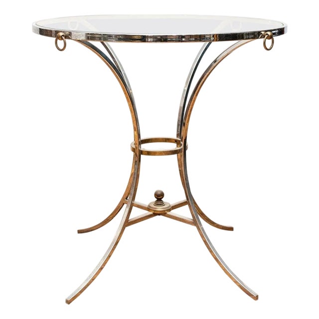 Maison Jansen Style Chrome Gueridon For Sale