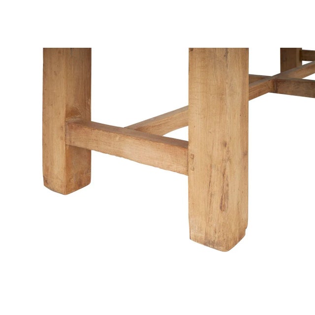 Contemporary Vintage Elm Shop Table For Sale - Image 3 of 7