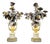 Gilt Bronze Vases with Flowers, 1860, Set of 2 For Sale