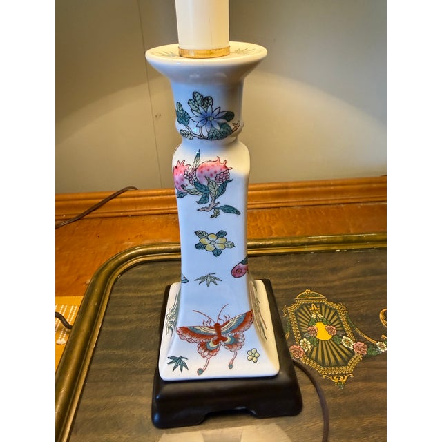 1990s Vintage Chinoiserrie Style Desk Lamp For Sale - Image 5 of 9