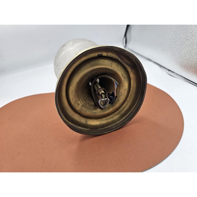 1920s Art Deco Brass Ceiling Lamp, 1920s For Sale - Image 5 of 6