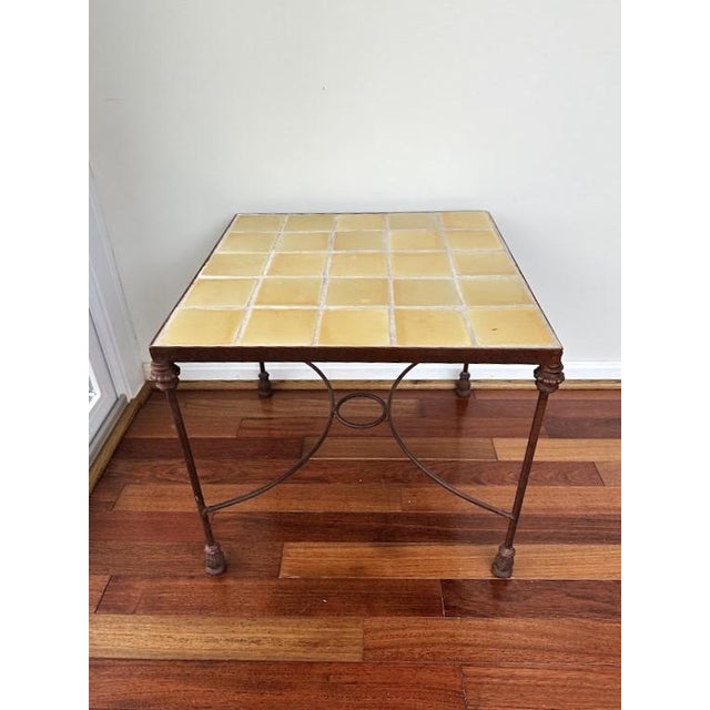 Late 20th Century Vintage Tile Top Side Table For Sale - Image 5 of 8