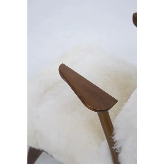 Wood Set of Italian Fur Armchairs by Giuseppe Scapinelli For Sale - Image 7 of 14