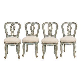Country French Counter Stools Set of 4 For Sale