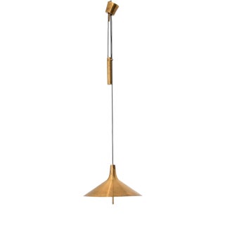Scandinavian Modern Ceiling Lamp in Brass by Thomas Valentiner, 1960s For Sale