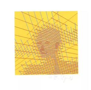 1983 "Figural Composition Yellow" Hand Signed Lithograph by Gif Wagner