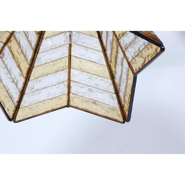 Large Arc Wall Lamp in Wrought Iron & Mosaic Glass, 1930s For Sale - Image 4 of 18