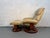 Mid 20th Century Leather Reclining Lounge Chair & Ottoman For Sale - Image 4 of 12