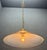 White Mid-Century White Murano Glass Pendant Light with Black Rim, Italy, 1970s For Sale - Image 8 of 14