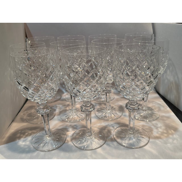 Waterford Crystal 1970s Waterford Crystal Water Glasses in Powerscourt Pattern For Sale - Image 4 of 5